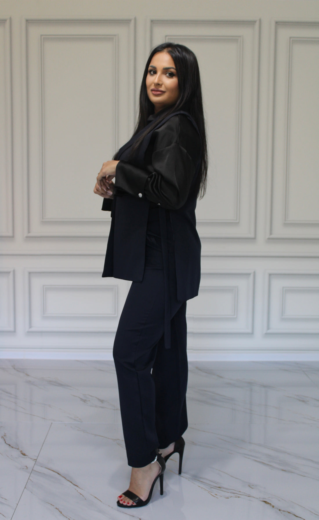 Compleu Adina Vesta si Pantaloni Bleumarin