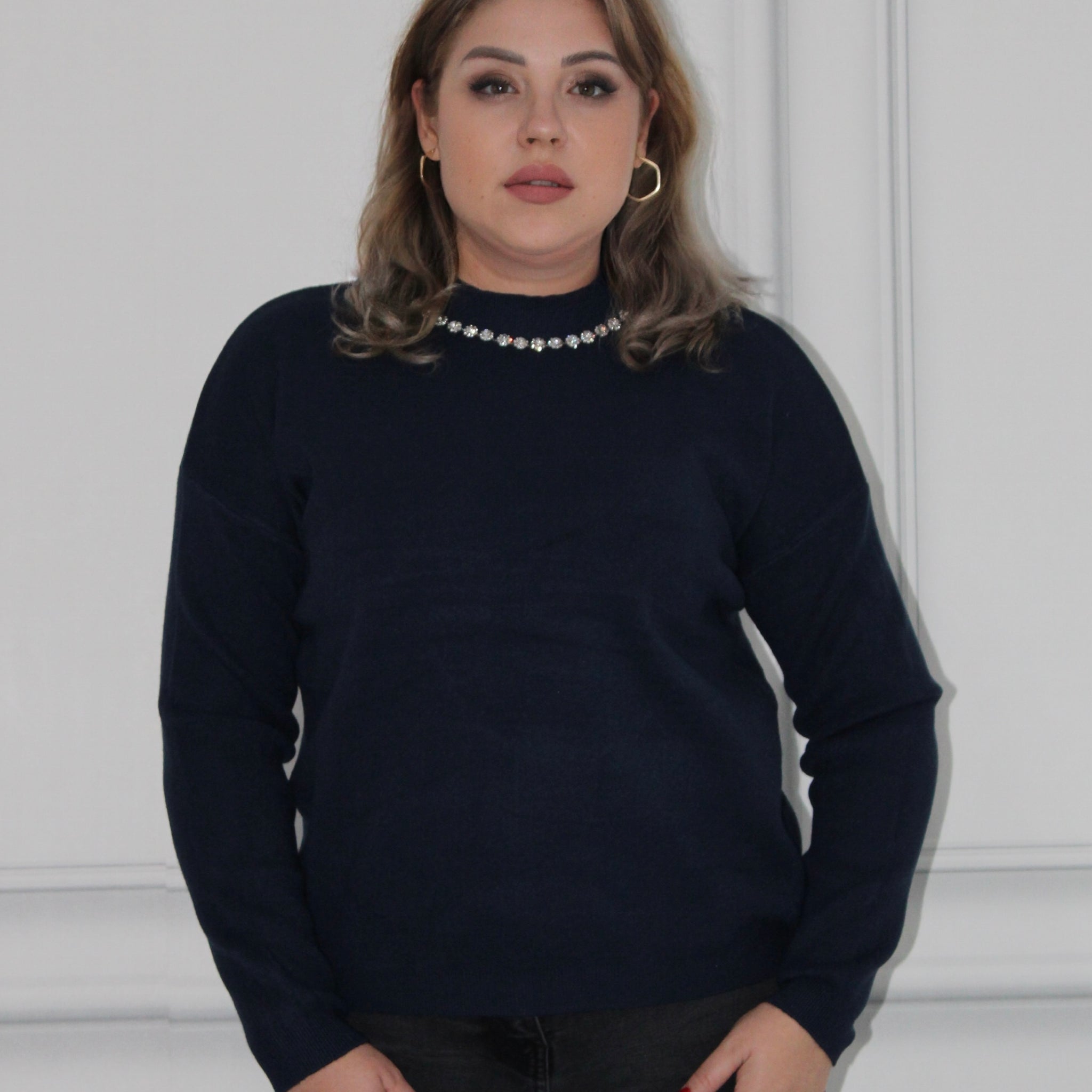 Bluza cu Detaliu Stralucitor Marime L/XL